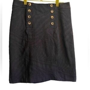 J McLaughlin Black Classic  Academic CareerTextured Mini Skirt Size 12